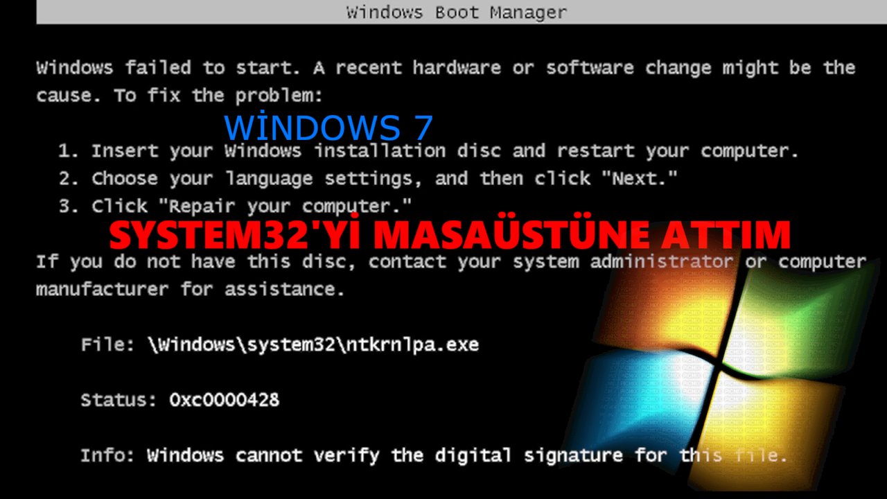 SYSTEM32'Yİ MASAÜSTÜNE ATTIM!