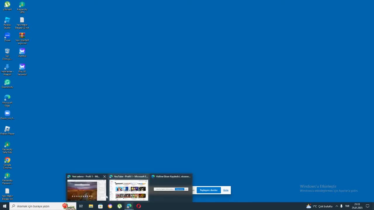 youtube kanalımın ilk vidiosu