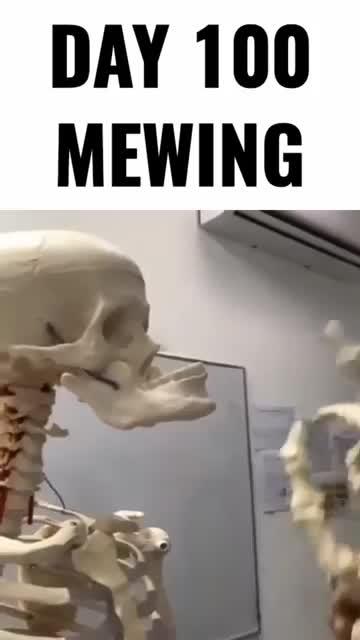 meewing yapan insan iskeleti (not bahsur olmuş)