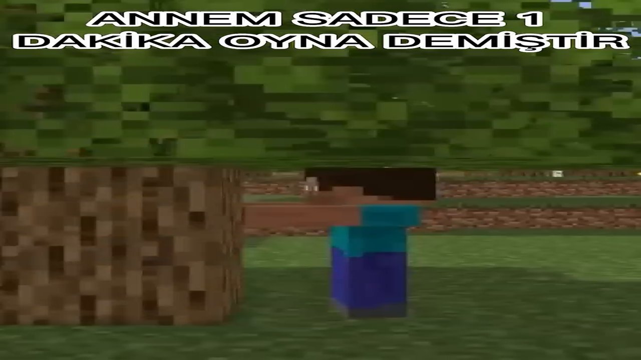 Annem sadece 1 dakika oyna demiştir d.