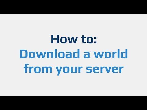 How to: Download a world from your server