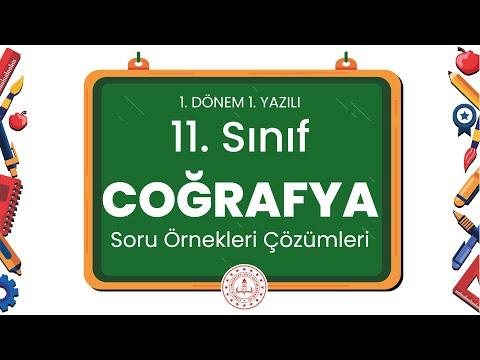 11. Sınıf Coğrafya 1. Dönem 1. Yazılı Soru Örnekleri Çözümleri