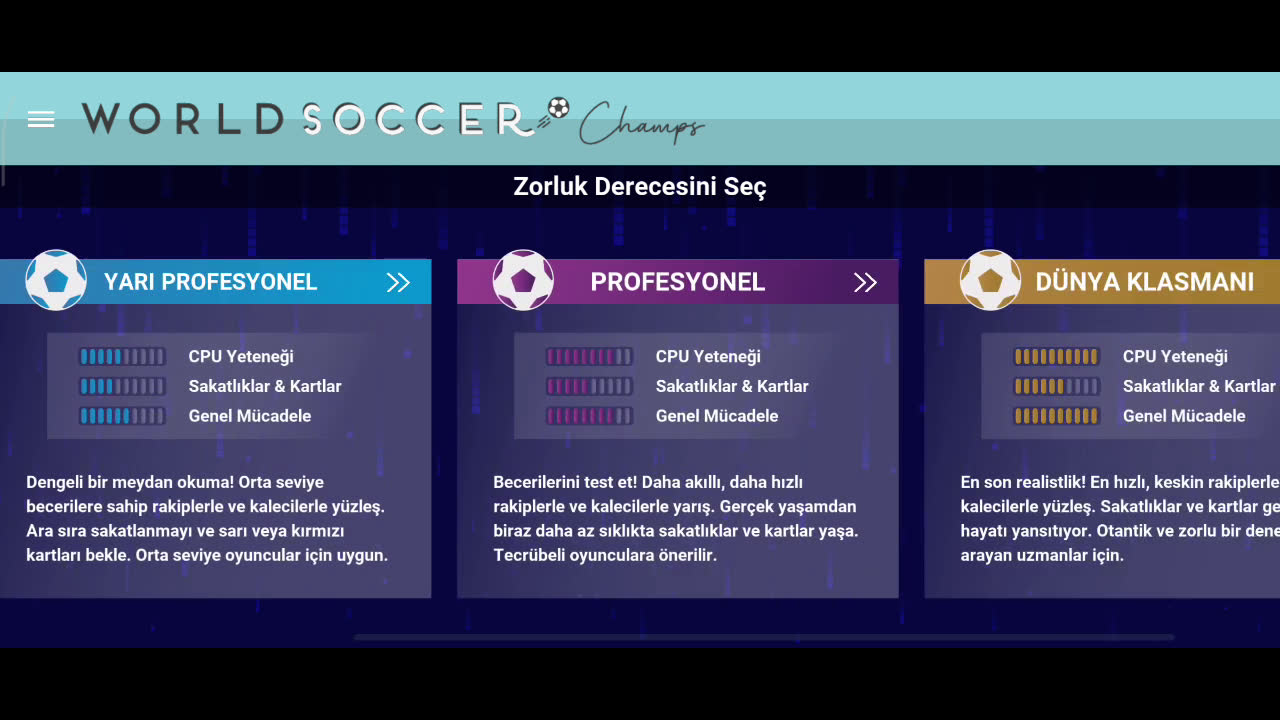 World Soccer Champs oyunu 1.Bölüm