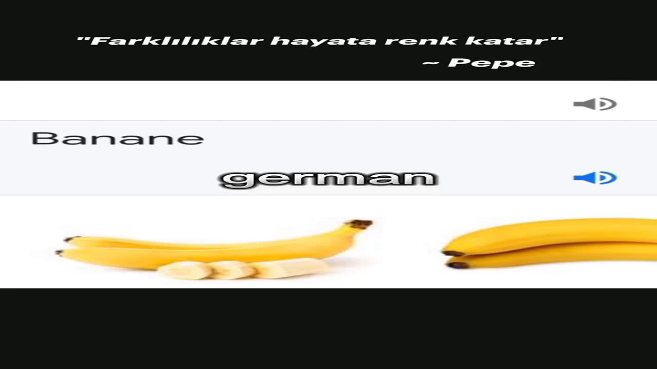 Farklı dillerde muz