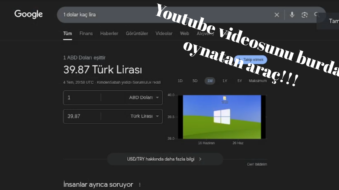 Google borsada video oynatma (Açıklamada kod var) (100/100 benim kodum)
