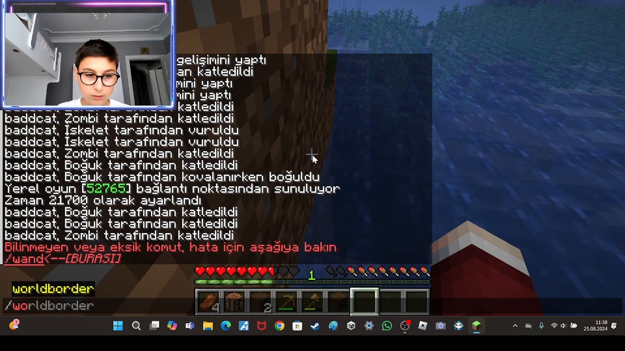 minecraft sınırları küçültmek😎