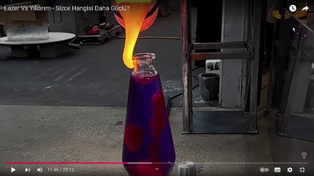 Lav lambası gerçekten lav lambasına döndü