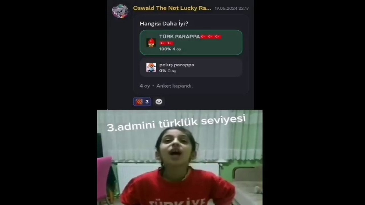 3.adminin TÜRKLÜK seviyesi